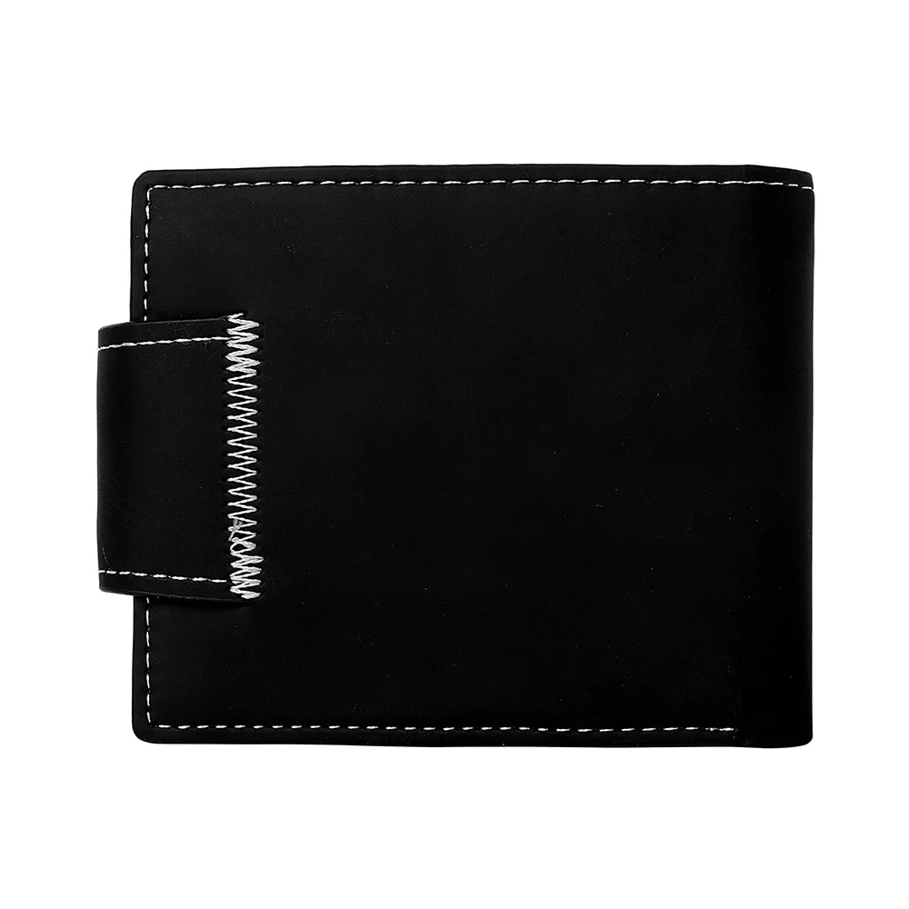 Cartera de Cuero Oxhead para Hombre, Clip de Cuero Mate con Cierre de Cremallera y Botón, Tarjetero y Monedero, Ideal como Regalo