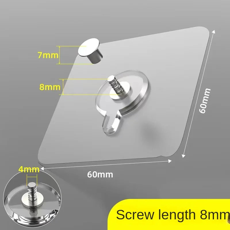 50 Piezas de Tornillos sin Perforación para Colgar Fotos - Clavos Traceless para Marcos de Fotos y Estantes