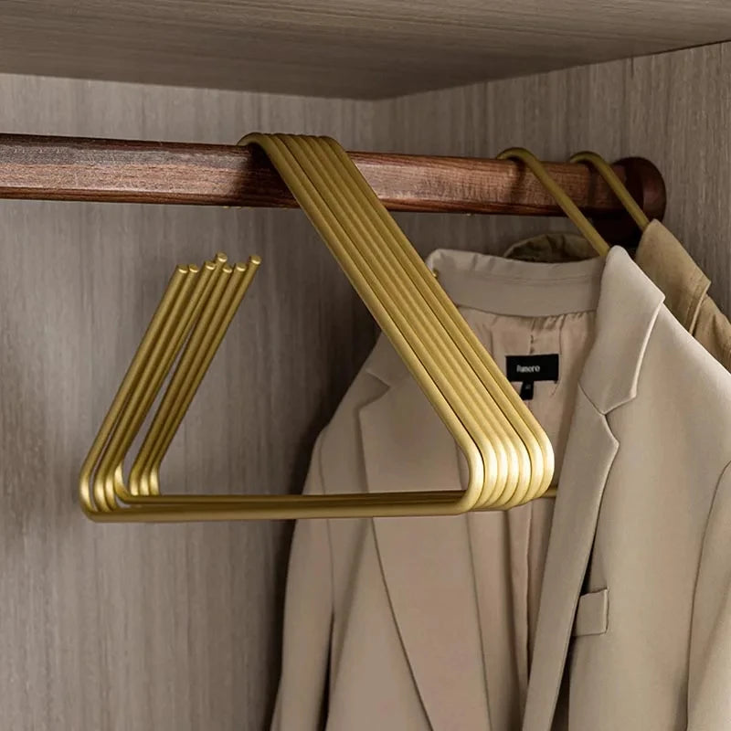 Perchas de ropa triangulares creativas, 5 piezas, perchas de metal sólido para abrigo, pantalones, bufandas, estante de secado y organizador de armario