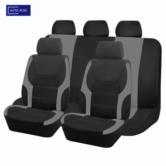 Funda de Asiento Universal AUTO PLUS - Grises, Compatibles con Airbags, Espuma de 2mm para Autos, SUVs, Camiones y Furgonetas