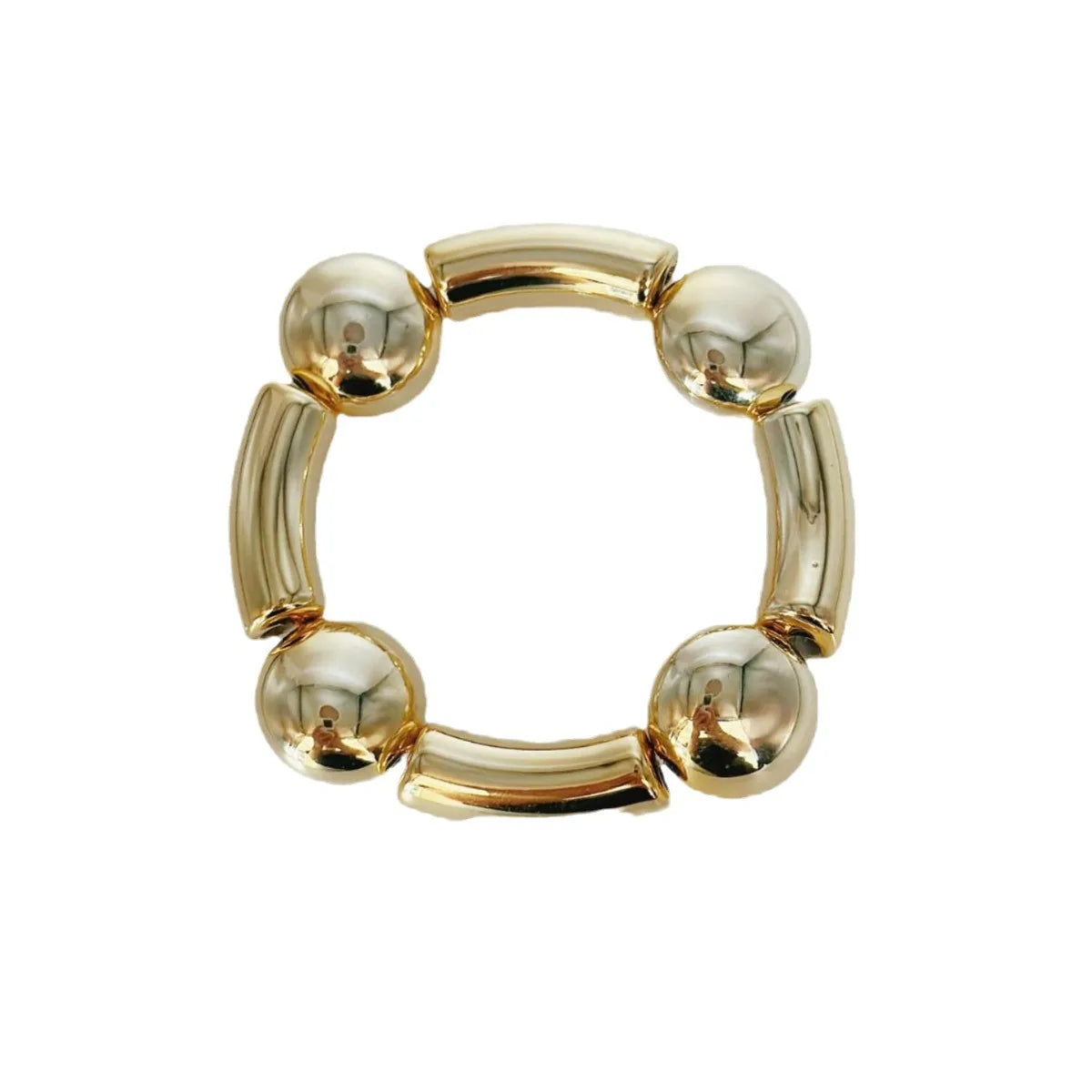 Pulseras Elásticas con Forma de Corazón - Brazaletes de Metal Estilo Hip-Hop y Punk