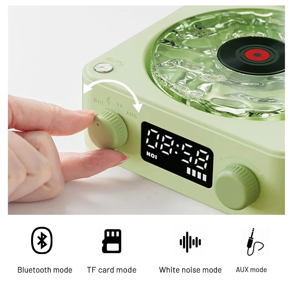 Mini Altavoz Bluetooth Retro con Ruido Blanco | Portable y Vintage con Luz RGB, Ideal para Dormir y Relajarse