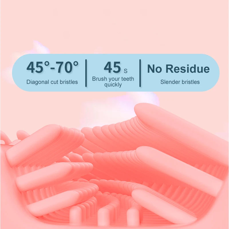Cepillo de dientes eléctrico en forma de U para niños, Sónico inteligente, 360 grados, ultrasónico, blanqueamiento dental, resistente al agua IPX7