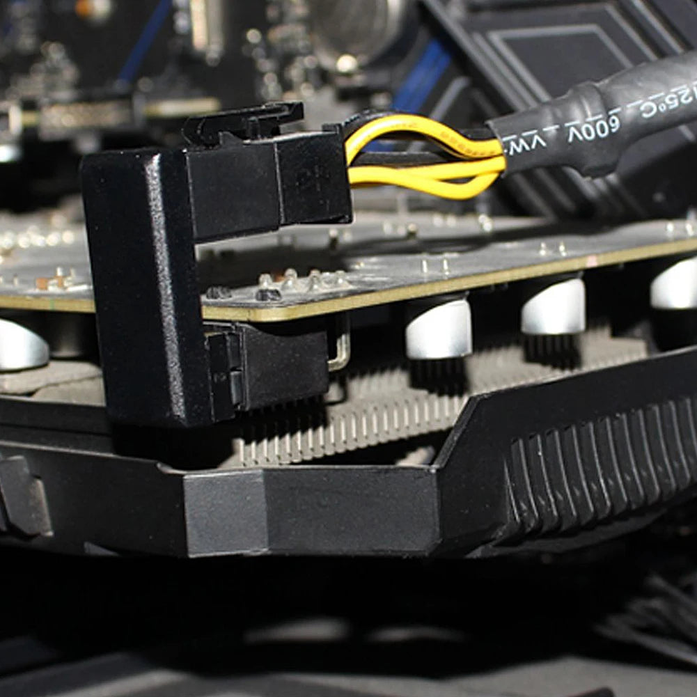 Nuevo Adaptador de Potencia ATX 8 Pin 6 Pin a 90/180 Grados Conector de Cable de Suministro de Energía para Placa Madre y GPU DIY
