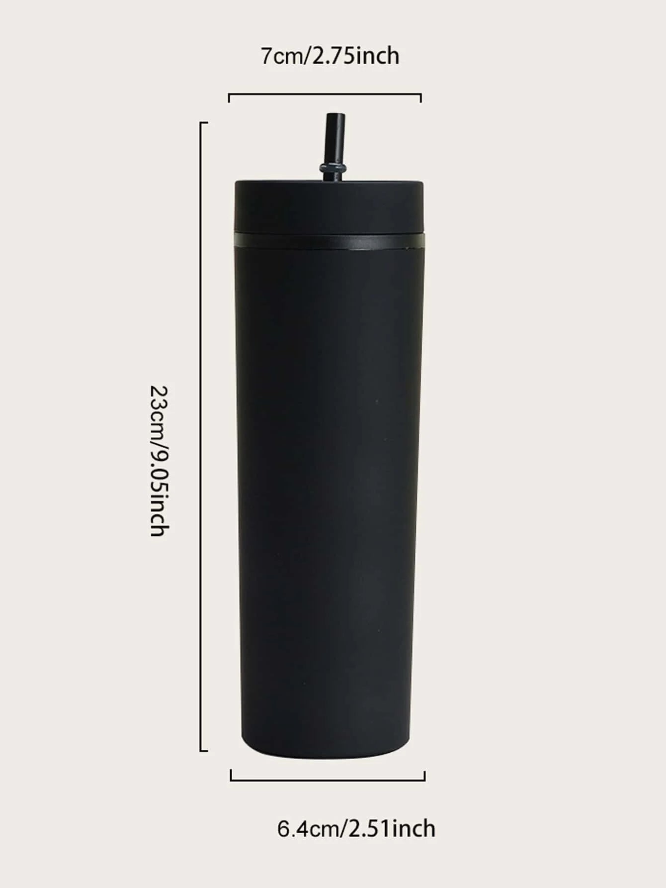 Vaso Tumbler con Tapa y Popote | Copa de Plástico Doble Capa para Jugos, Bebidas y Más | Regalo para Fiestas y Festivales