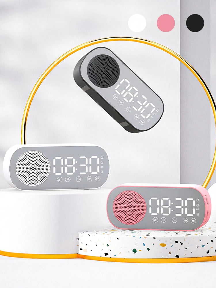 Altavoz Bluetooth Inalámbrico Multi-funcional con Subwoofer y Reloj Despertador AI