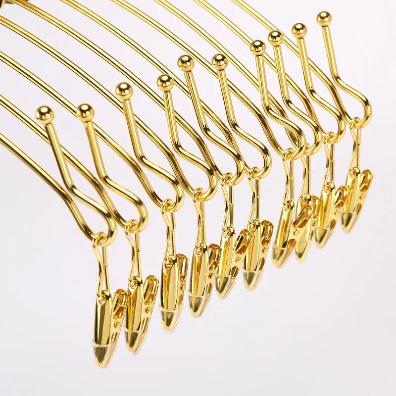 Perchas de Metal Dorado Antideslizantes para Sujetadores y Ropa Interior - 10 Piezas