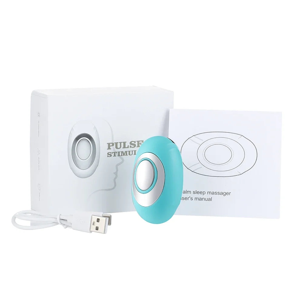 Dispositivo de Pulso EMS de Microcorriente para Alivio de Estrés y Ayuda para Dormir - Eliminador de Ansiedad, Insomnio y Relajación Mental con 15 Niveles de Intensidad