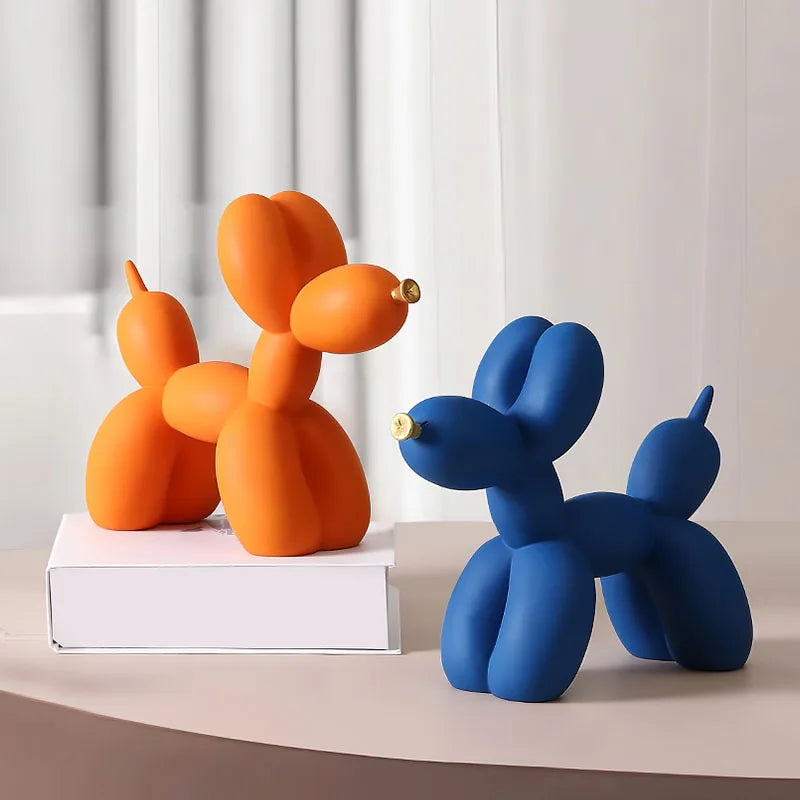 Figuritas de Perro de Globo Nórdico NORTHEUINS - Accesorios de Decoración de Resina para el Hogar