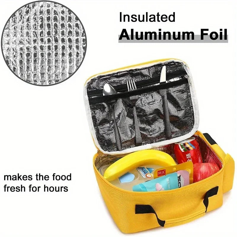 Bolsa Térmica Infantil de Carrito, Bolsa de Comida para Picnic con Diseño de Dibujos Animados, Ideal para Camping y Uso Diario