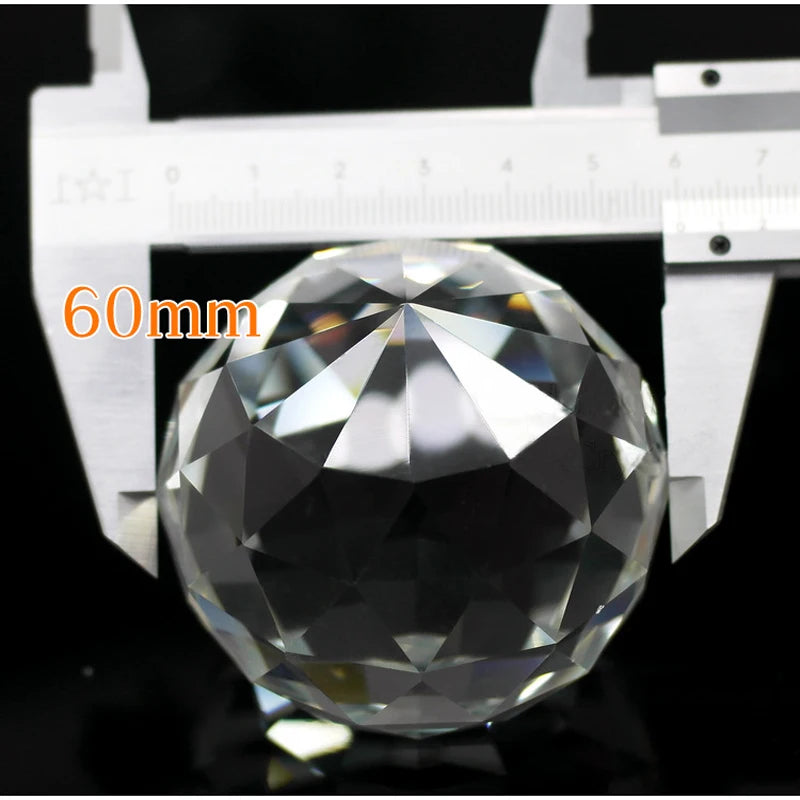 Bola Plana de Cristal K9, Colector de Arcoíris Brillante - Esferas Facetadas para Decoración del Hogar y Fotografía (40mm/50mm/60mm/80mm/100mm)