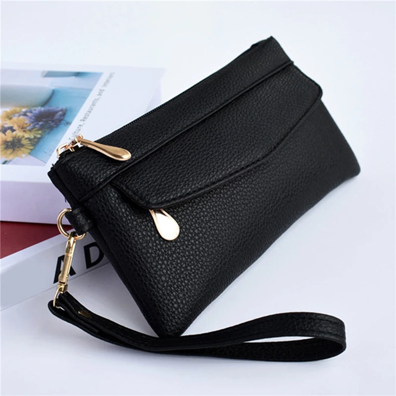 Women's Portable Fashion Wallet PU Leather Hangbag Female Long Clutch Purses Coin Pocket Phone Pocket For Ladies Money Bag