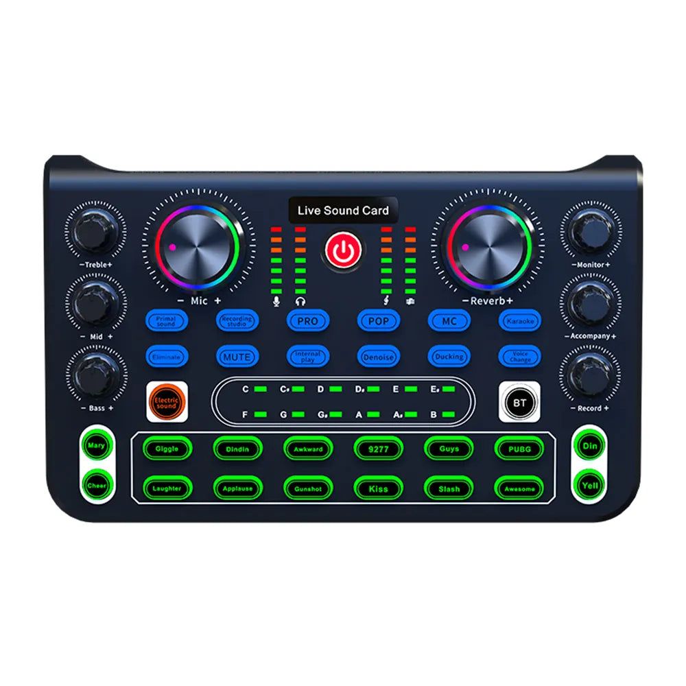 Mezclador de Sonido Portátil Profesional X60 con Tarjeta de Sonido en Inglés - Compacto y Conveniente para Transmisiones en Vivo y Canto en KTV