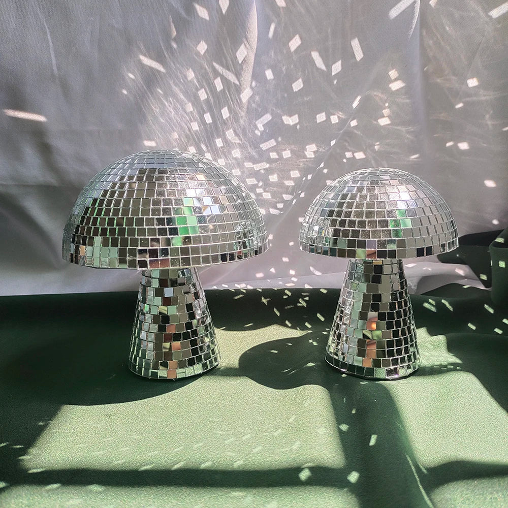 Disco Ball para Decoraciones en Casa y Fiestas, Espejo en Forma de Hongo para Bodas y Eventos