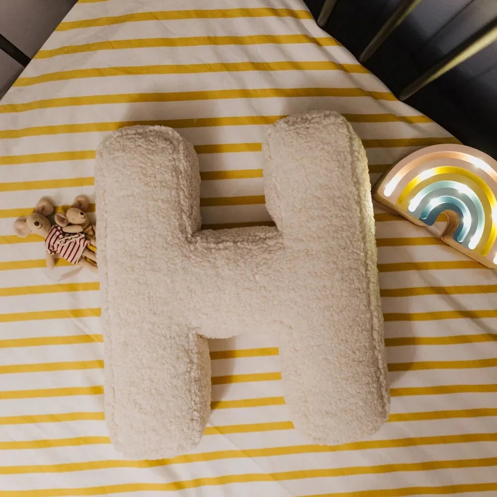 Almohada de Juguete con Letras de Cordero para Niños - Almohada Relajante ABC, Decoración de Fondo