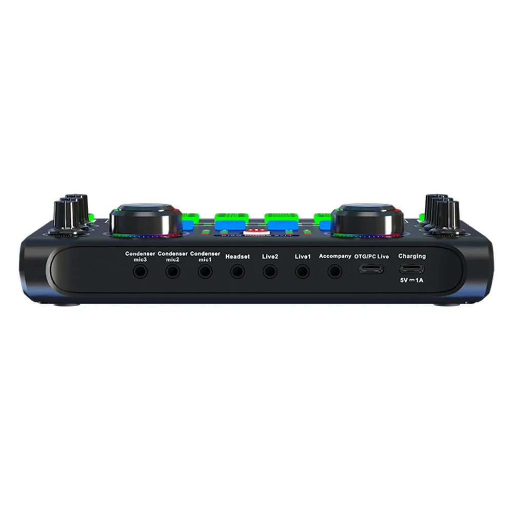 Mezclador de Sonido Portátil Profesional X60 con Tarjeta de Sonido en Inglés - Compacto y Conveniente para Transmisiones en Vivo y Canto en KTV