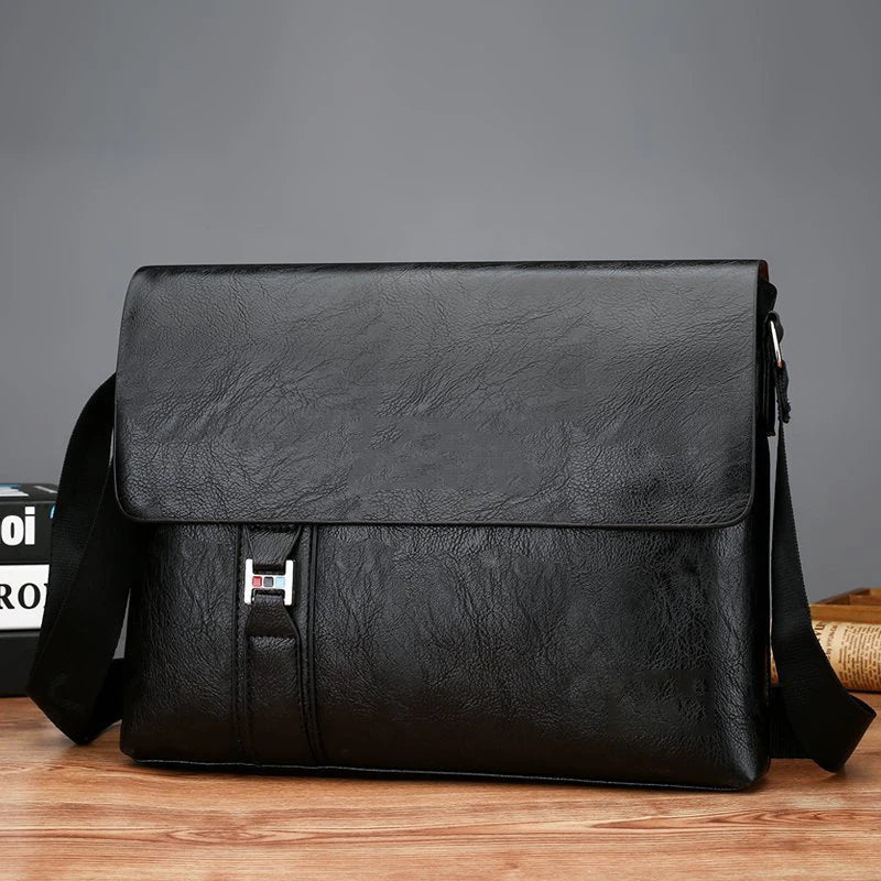 Maletín de Hombre en Cuero PU - Bolsa Ejecutiva para iPad, Documentos A4, y Trabajo, Messenger Crossbody, Diseño Masculino