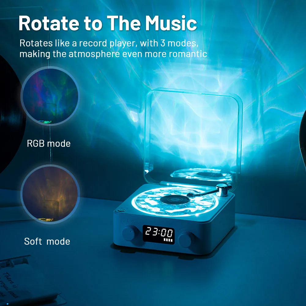 Mini Altavoz Bluetooth Retro con Ruido Blanco | Portable y Vintage con Luz RGB, Ideal para Dormir y Relajarse