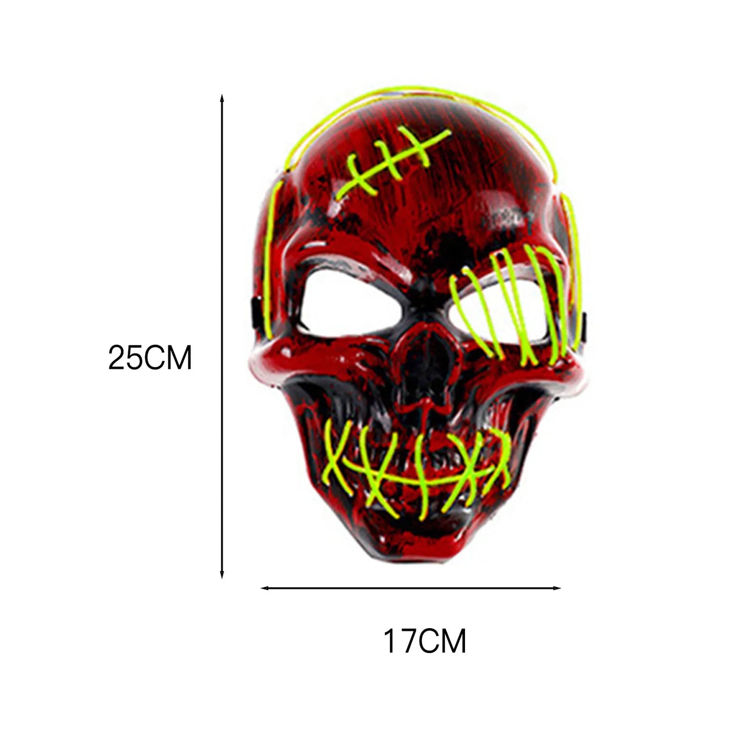 Máscara Luminosa de Un Ojo para Halloween, Accesorios de Cosplay con Luces LED, Máscara de Horror para Carnaval y Fiesta de Disfraces