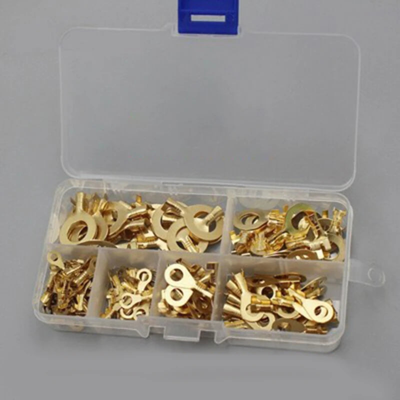 150pcs/set Conector Redondo DJ431 Terminal O-Type de Cobre Presionado, Lugs y Terminales Eléctricos