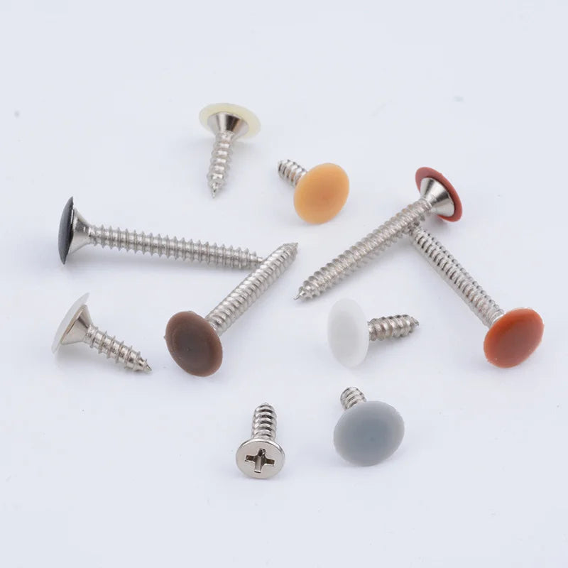 100 Piezas de Cubiertas Plásticas para Tornillos - Tapas Protectores de 12mm para Muebles y Decoración