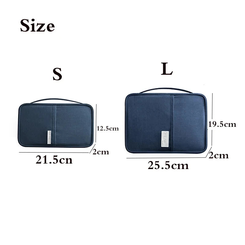 Cartera multifuncional para guardar el pasaporte, estuche organizador para documentos, accesorios de viaje, tarjetero para la familia