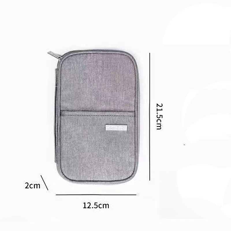 Cartera de viaje para pasaporte familiar, accesorios de viaje Unisex, estuche organizador de documentos impermeable, tarjetero de identificación