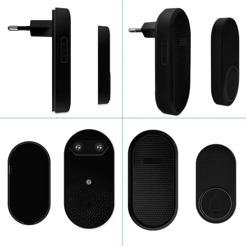 Timbre inalámbrico, timbre de bienvenida, timbre de puerta para el hogar, alarma inteligente con 32 canciones, melodías inteligentes con batería