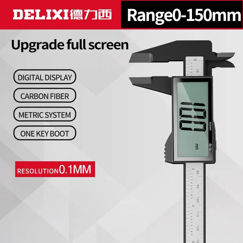 Calibrador Vernier Electrónico Digital de 150mm con Precisión de 0.01mm: Herramienta de Medición Micrométrica para Mediciones Exactas