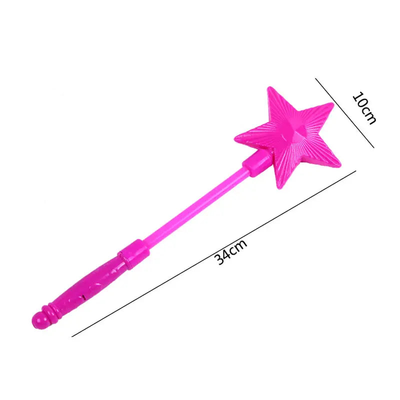 Varita de Estrella de Cinco Puntas con Luces LED - Juguete Luminoso para Niños en Fiestas de Navidad y Halloween