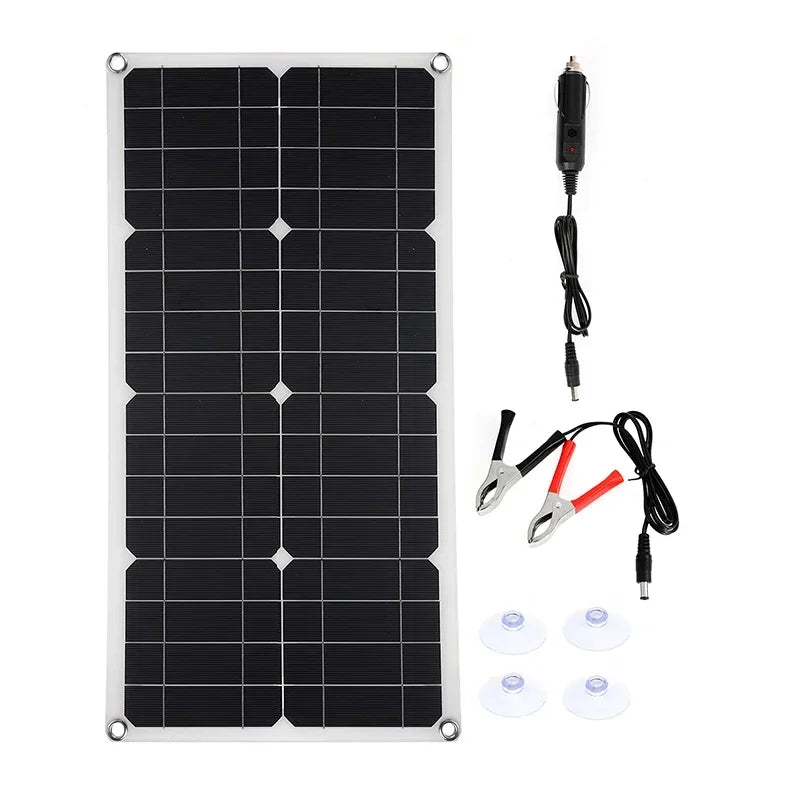 Panel Solar Flexible de Alta Calidad 40W DC12-18V - Cargador Impermeable para Móviles, Tablets y Laptops