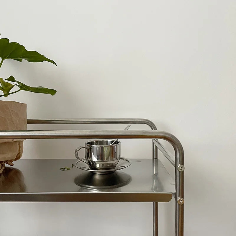 Estantería de Metal con polea extraíble para cocina - Carrito de almacenamiento rodante, estilo moderno, varios niveles