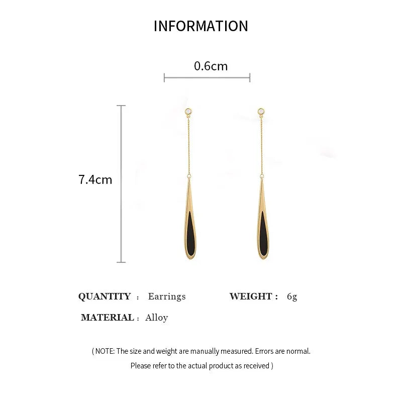 Pendientes Geométricos Largos para Mujeres - Aretes en Forma de Cuadrado con Borlas Doradas, Moda Coreana, Joyería de Fiesta