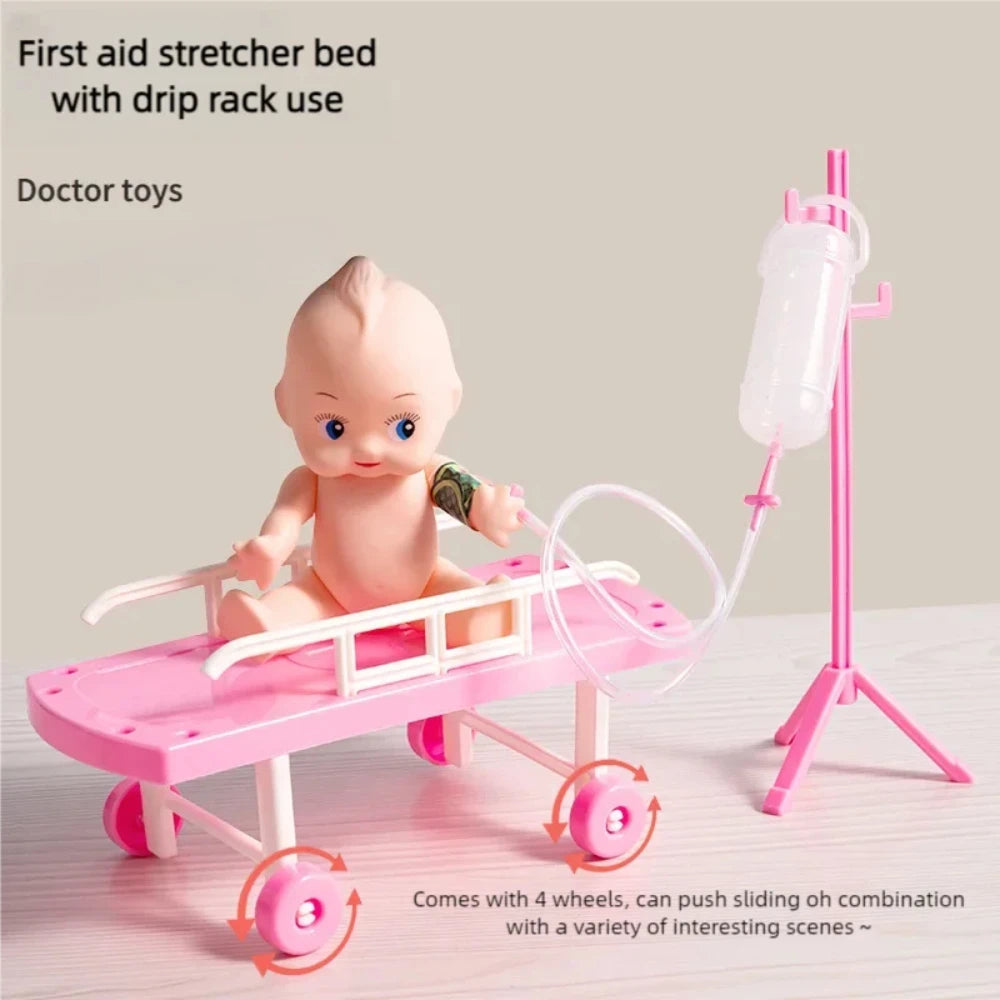 Set de Juego de Roles de Doctor y Enfermera WizKidz, Kit Médico con Estetoscopio e Inyectores en Carrito de Juguete, Regalo Ideal para Niños