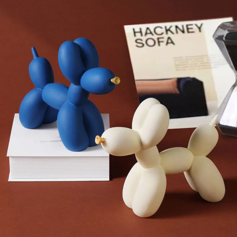 Figuritas de Perro de Globo Nórdico NORTHEUINS - Accesorios de Decoración de Resina para el Hogar