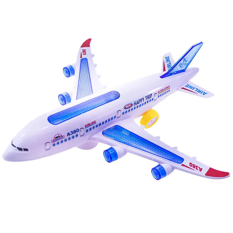 Avión de Juguete Infantil con Luces LED y Sonido – Modelo de Avión para Armar DIY, Juguete Eléctrico para Niños, Regalo de Cumpleaños para Niños