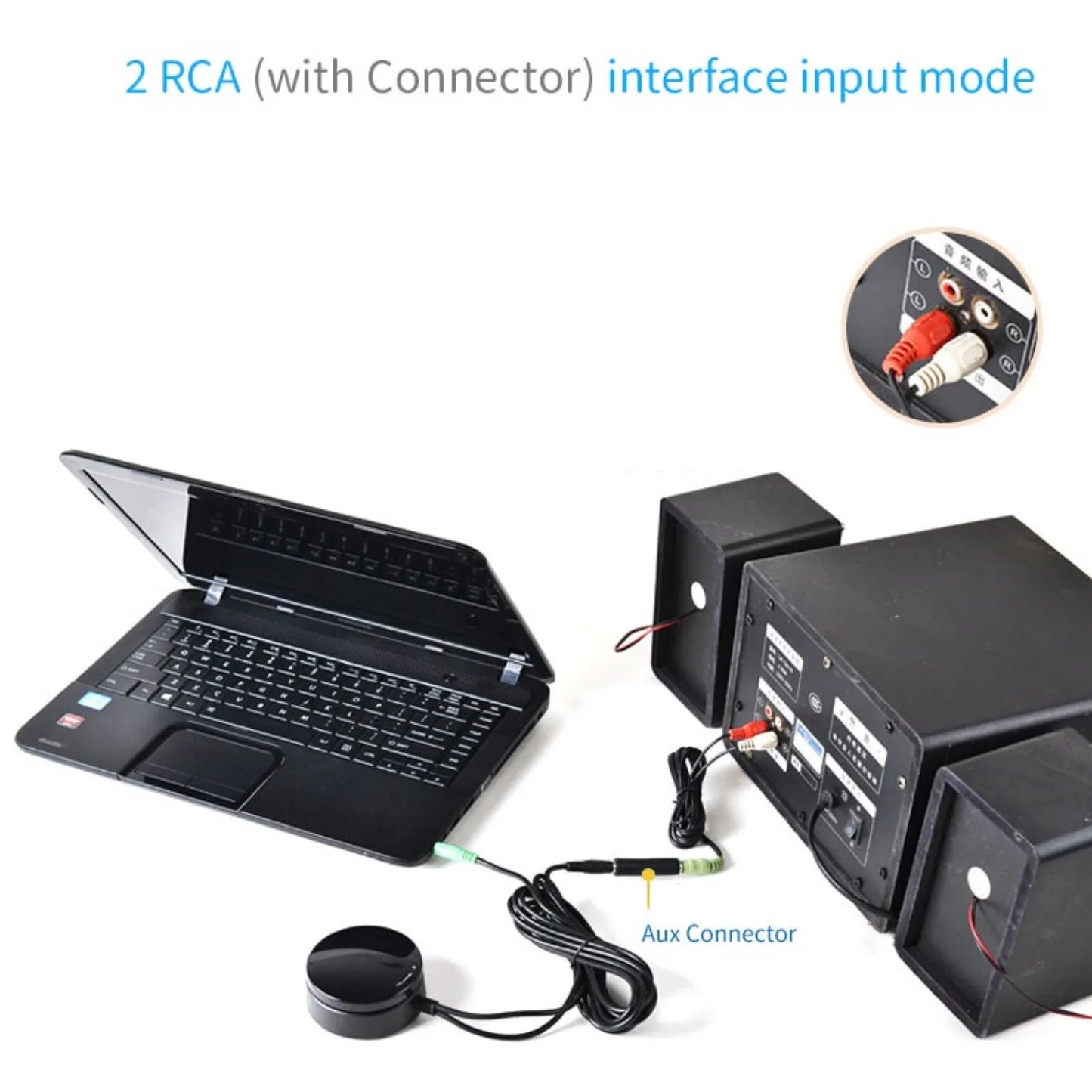 Controlador de Volumen de Audio con Cable Aux de 3.5mm, Ajuste de Volumen para Altavoces y Sistema Amplificador