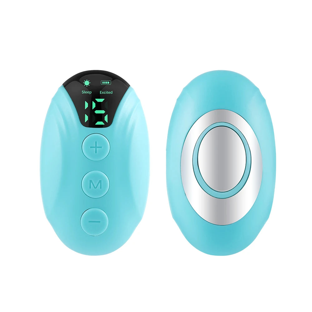 Dispositivo de Pulso EMS de Microcorriente para Alivio de Estrés y Ayuda para Dormir - Eliminador de Ansiedad, Insomnio y Relajación Mental con 15 Niveles de Intensidad