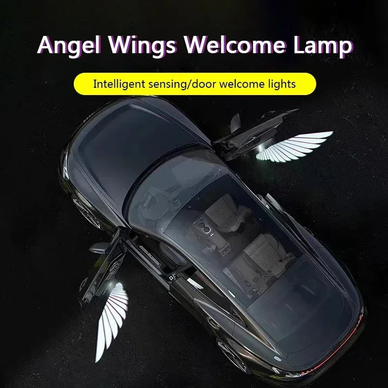 Luces de Bienvenida LED de Alas de Ángel para Puertas de Coche (2 piezas) – Proyector Inalámbrico de Logo HD