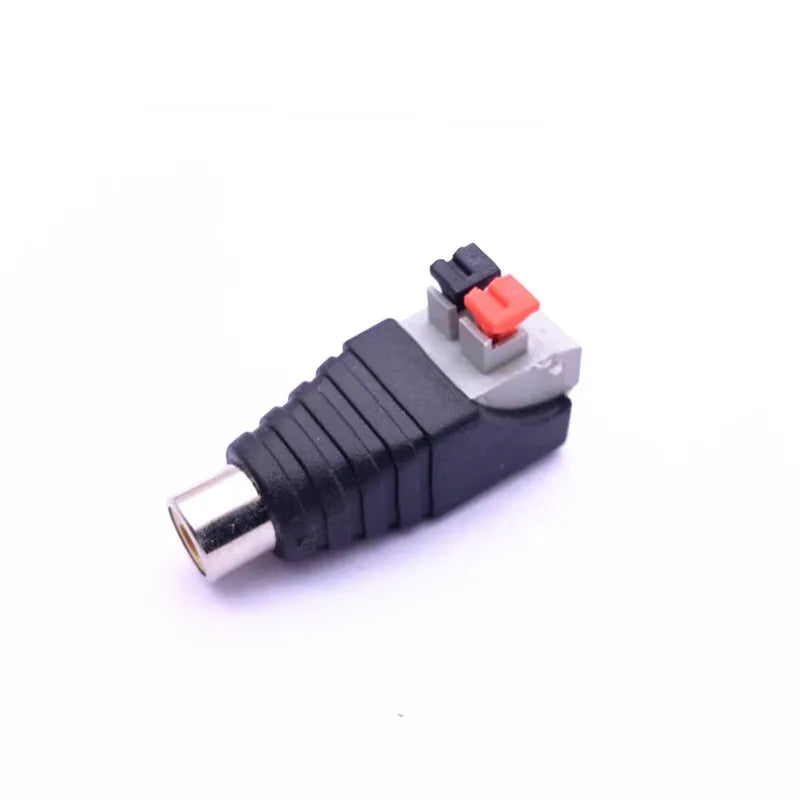 Adaptador de Conector RCA Macho y Hembra para Cable de Altavoz y Audio