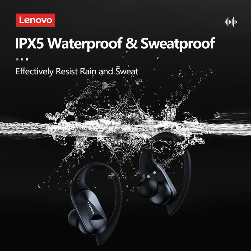 Auriculares Inalámbricos Lenovo LP75 Bluetooth 5.3 - Deportivos, Estéreo HiFi, Reducción de Ruido, Display LED