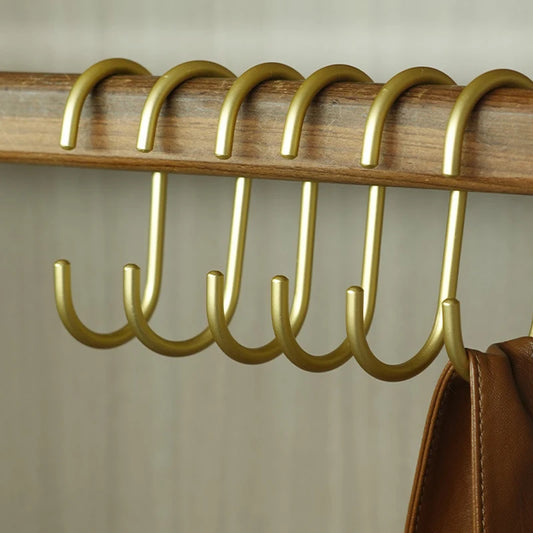 Ganchos en forma de C para colgar ropa, Perchero de aleación de aluminio, soporte para bufandas en forma de S, 5 piezas