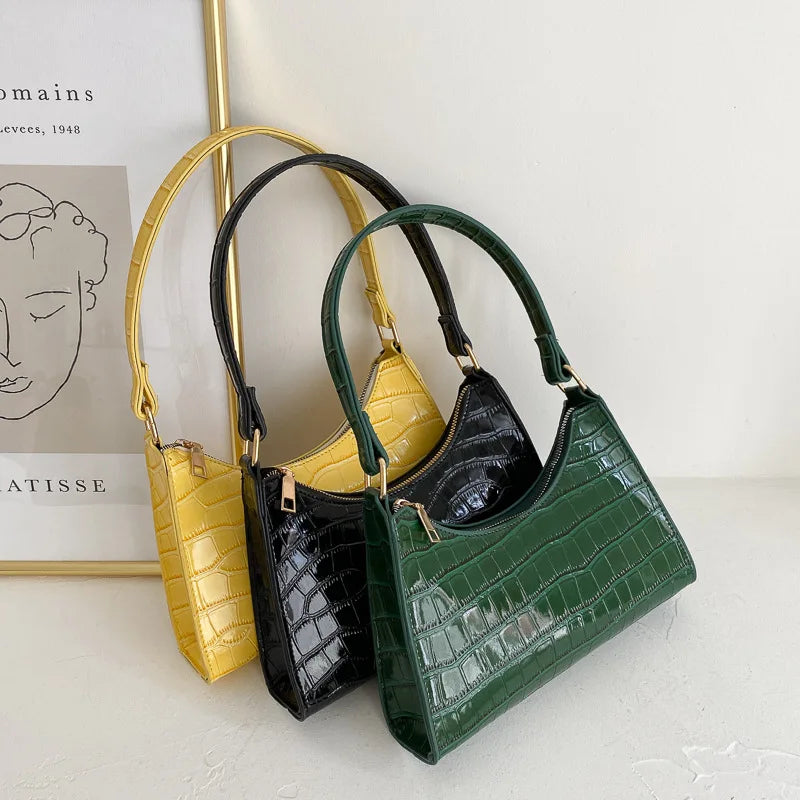Bolso de Compras Retro y Casual para Mujer – Tote de Cuero PU con Cadena Elegante