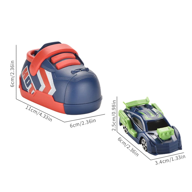 Coche de Catapulta Creativo con Ejección - Juguete Competitivo para Niños - Racing Inercial con Zapato Lanzador