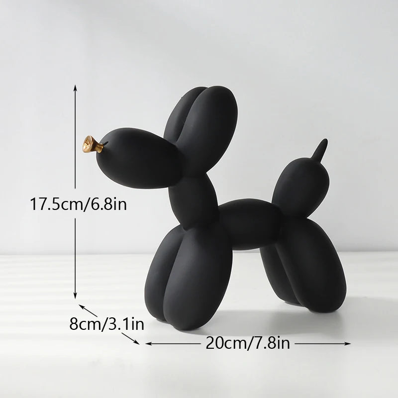 Figuritas de Perro de Globo Nórdico NORTHEUINS - Accesorios de Decoración de Resina para el Hogar