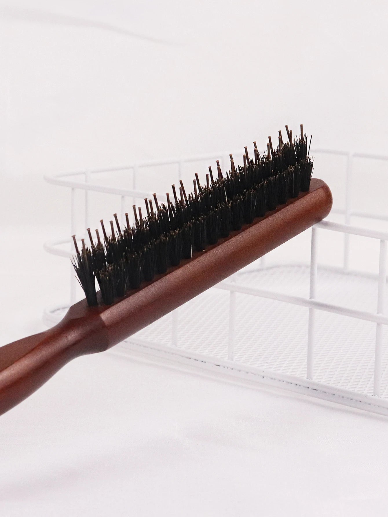 Peine de línea fina profesional para rasgar la espalda, cepillo de pelo esponjoso con mango de madera, peine de masaje del cuero cabelludo antiestático, peinado del cabello