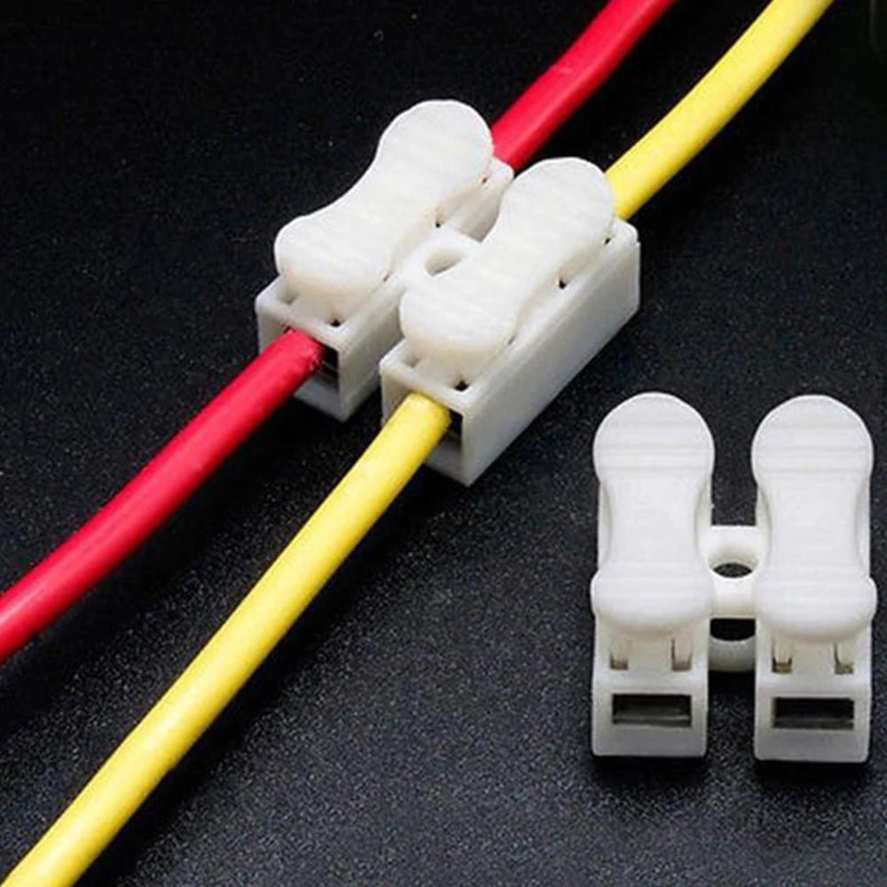 Conectores de Cable Rápidos sin Soldadura 1P 2P - 20/50 Piezas | Bloque Terminal sin Tornillo