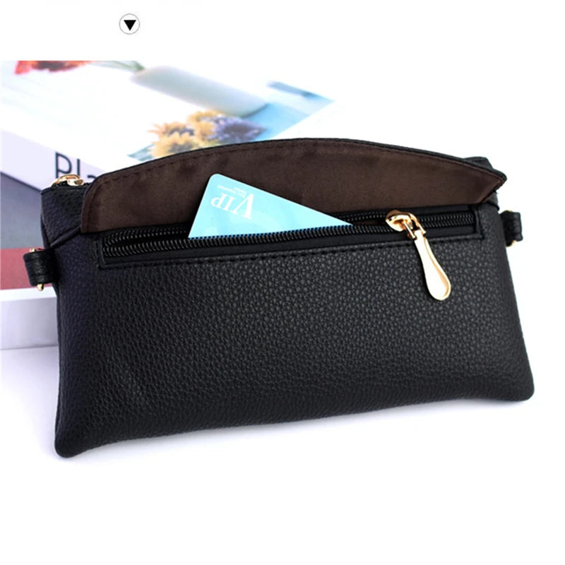 Women's Portable Fashion Wallet PU Leather Hangbag Female Long Clutch Purses Coin Pocket Phone Pocket For Ladies Money Bag