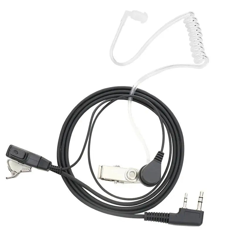 Auricular 2 Pin PTT MIC Baofeng Tubo Acústico Antirradiación | Micrófono y Earpiece para Walkie Talkie de Dos Vías