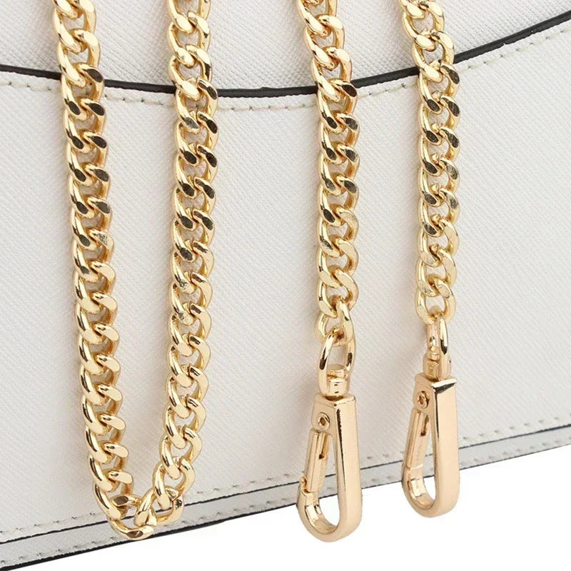 120cm Metal Aluminum Bag Chain Replacement Parts Accessories for Hand-Woven Shoulder Handbag DIY Handmade Detachable Straps